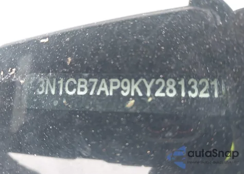 2019 Nissan Sentra Sr Turbo z USA, uszkodzony, nr VIN 3N1CB7AP9KY281321